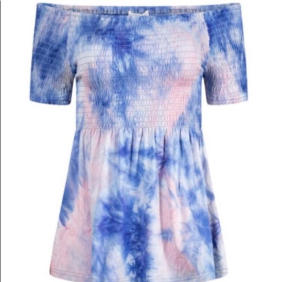 Tie-Dye Bardot Top-Make an offer - Picture 1 of 3